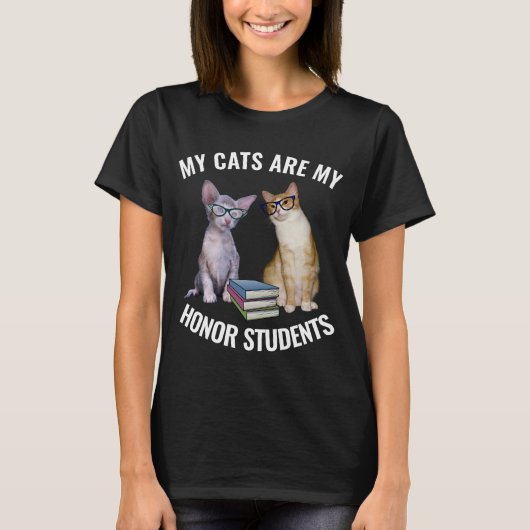 KATZE - MEINE KATZEN SIND MEINE EHRENSTUDENTEN T - T-Shirt (Vorderseite)