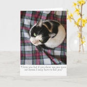 Katze Meme Gruß-Karte Karte (Gelbe Blume)