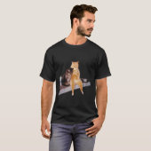 Katze Meme Katze raucht Zigarette T-Shirt (Vorne ganz)