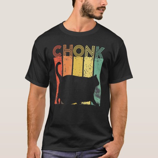 Katze Meme Vintage Chonk Katze Katze T-Shirt (Vorderseite)