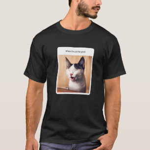 Katze Meme Wenn ich im Pool schwimme Urlaub T-Shirt