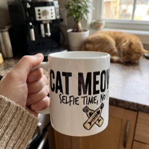 Katze Meowfia Text Logo - Lustige Stressfreie Katz Kaffeetasse