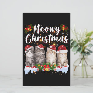 Katze Meowy Familien-Weihnachts-Pyjamas Santa