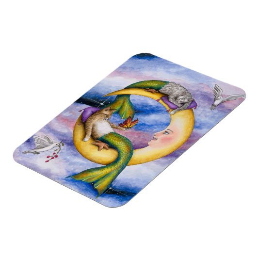 Katze Mermaid 29 Magnet (Linke Seite)