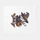 Katze Miau Debbing auf Skateboad Bekleidung Kinder Fleecedecke (Vorderseite (Horizontal))