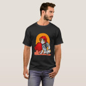 Katze Miauen Held Ritter T-Shirt (Vorne ganz)