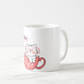Katze miauen in einer Tasse (VorderseiteRechts)