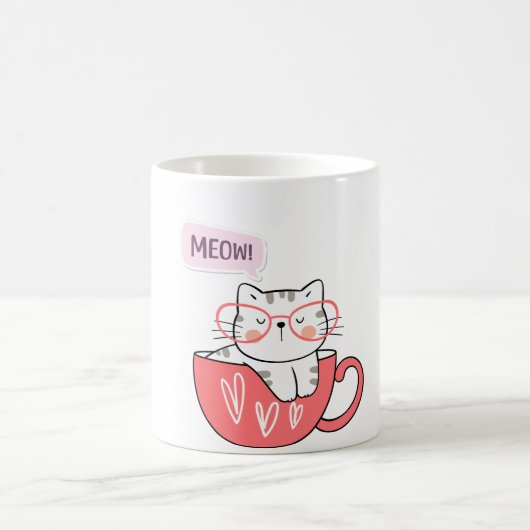 Katze miauen in einer Tasse (Mittel)