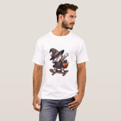 Katze Miaut Debbing Auf Skateboad Bekleidung Kinde T-Shirt (Vorne ganz)