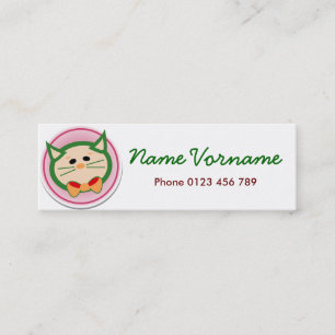 katze mini visitenkarte