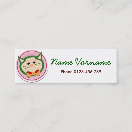 katze mini visitenkarte (Vorderseite)