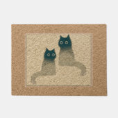 Katze Minimalist Fußmatte (Vorderseite)