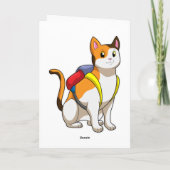 Katze mit Aktentasche Karte (Rückseite)