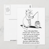 Katze mit Angelrute Postkarte (Vorne/Hinten)