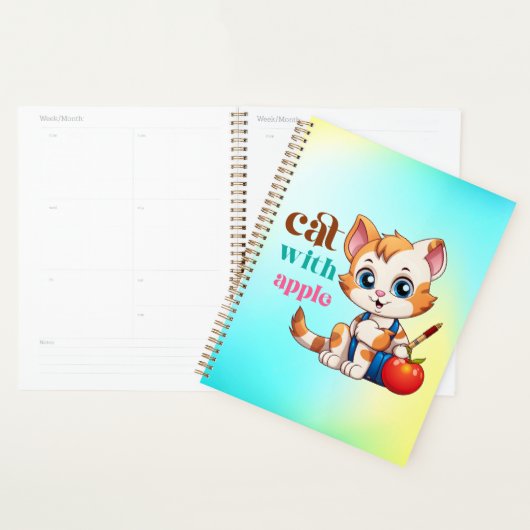 Katze mit Apple-85242 Planer (Anzeige)