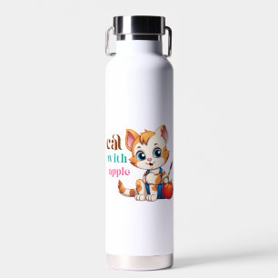 Katze mit Apple-85242 Trinkflasche