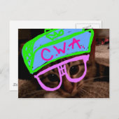 Katze mit Attitude Postkarte (Vorne/Hinten)