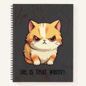 Katze mit Attitude Pun Journal-Notebook Notizblock (Vorderseite)