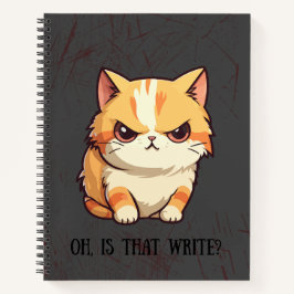 Katze mit Attitude Pun Journal-Notebook Notizblock