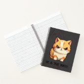 Katze mit Attitude Pun Journal-Notebook Notizblock (Innenseite)