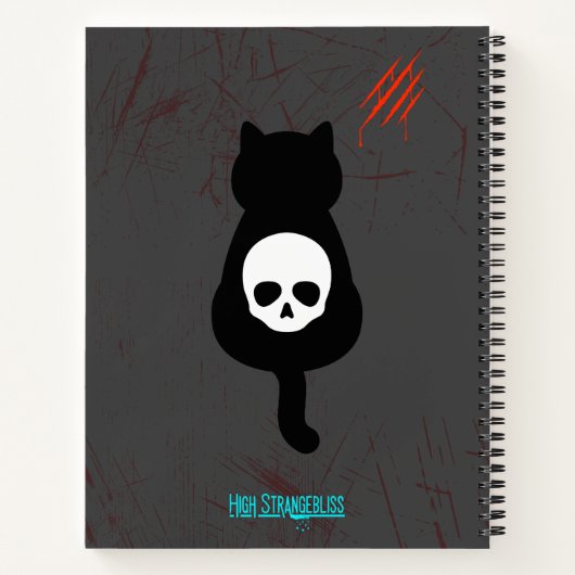Katze mit Attitude Pun Journal-Notebook Notizblock (Rückseite)