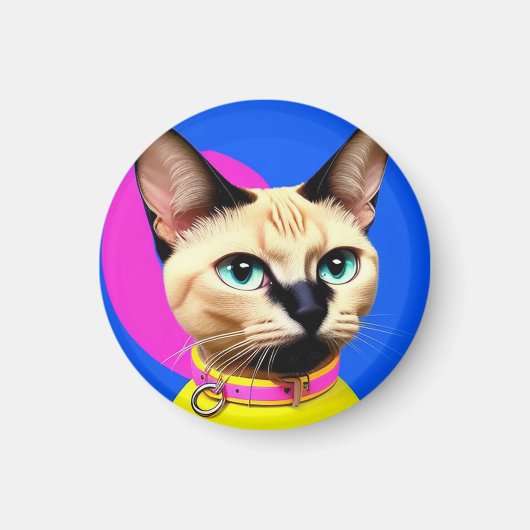 Katze mit auffälligen Augen Magnet (Vorne)