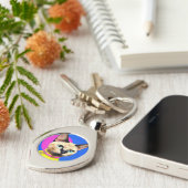 Katze mit auffälligen Augen Schlüsselanhänger (Seite)