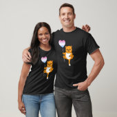 Katze mit Ballon Bigender T-Shirt (Unisex)