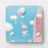 Katze mit Ballon Fotoplatte (Vorderseite)