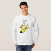 Katze mit Banane T-Shirt (Vorne ganz)