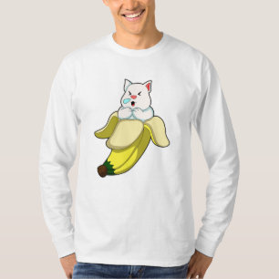 Katze mit Banane T-Shirt