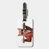 Katze mit Baseballschläger Gepäckanhänger (Vorderseite vertikal)