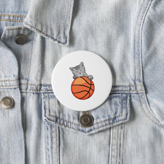 Katze mit Basketball Button (Beispiel)