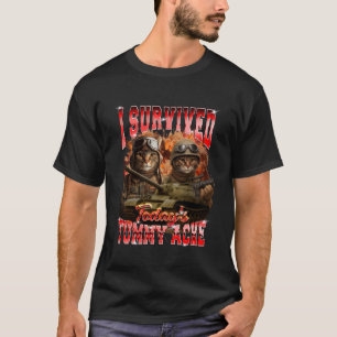 Katze mit Bauchschmerzen Mein Bauch Tut Weh Überle T-Shirt