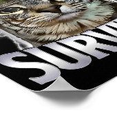 Katze mit Bauchschmerzen Überlebender Meme Lustige Poster (Ecke)
