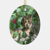 Katze mit Berries Holly Ornament (Rechts)