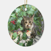 Katze mit Berries Holly Ornament (Links)