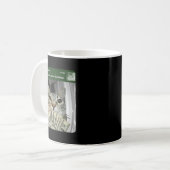 Katze mit Bewegungs-Meme beringen Kaffeetasse (Vorderseite Links)