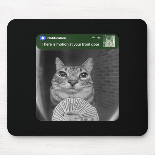Katze mit Bewegungs-Meme beringen Mousepad (Vorne)