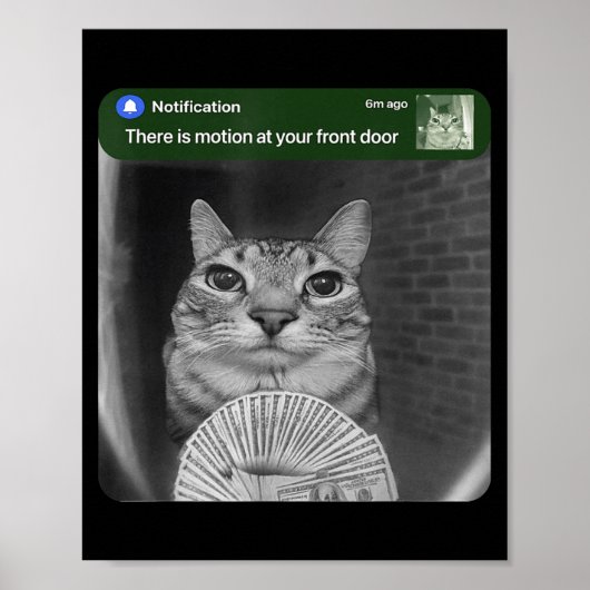 Katze mit Bewegungs-Meme beringen Poster (Vorne)