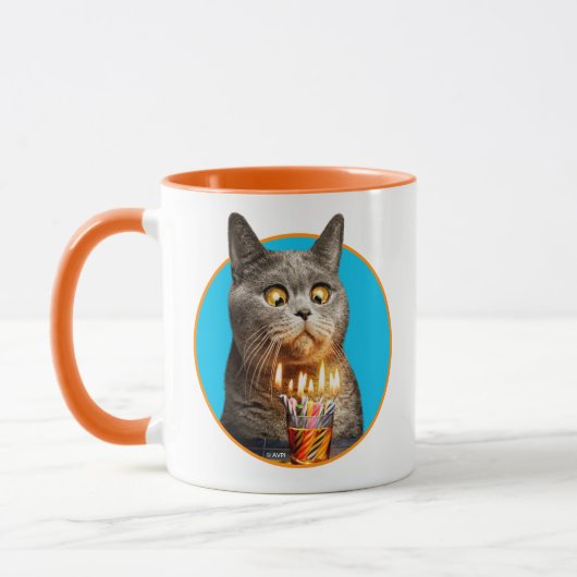 Katze mit Birthday-Schuhglas Tasse (Links)