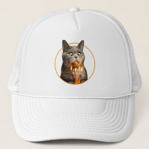 Katze mit Birthday-Schuhglas Truckerkappe