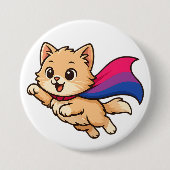 Katze mit Bisexueller Staffel - Niedliches biologi Button (Vorderseite)
