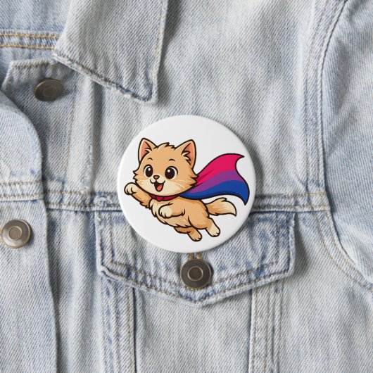 Katze mit Bisexueller Staffel - Niedliches biologi Button (Beispiel)