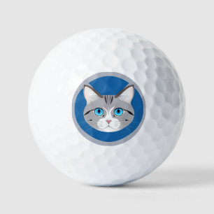 Katze mit blauen Augen Golfball