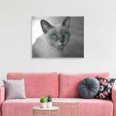 Katze mit blauen Augen Leinwanddruck (Insitu (Wohnzimmer))