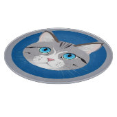 Katze mit blauen Augen Schneidebrett (Ecke)