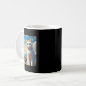 Katze mit Blick auf den Tokiotower mit Mount Fuji  Kaffeetasse (Vorderseite Links)