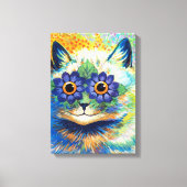 Katze mit Blume Augen | Louis Wain | Leinwanddruck (Vorderseite)