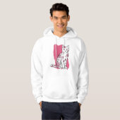 Katze mit Blume Hoodie (Vorne ganz)